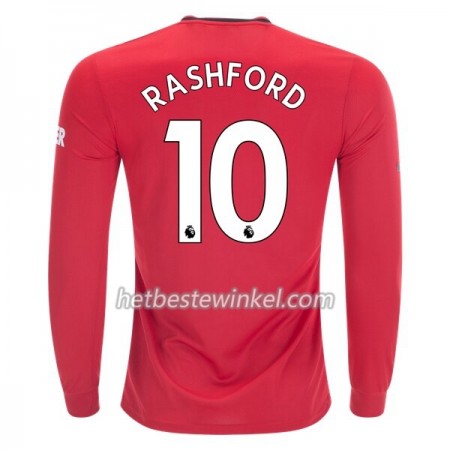 Manchester United Marcus Rashford 10 Voetbalshirts Thuis 2019/20 - LS